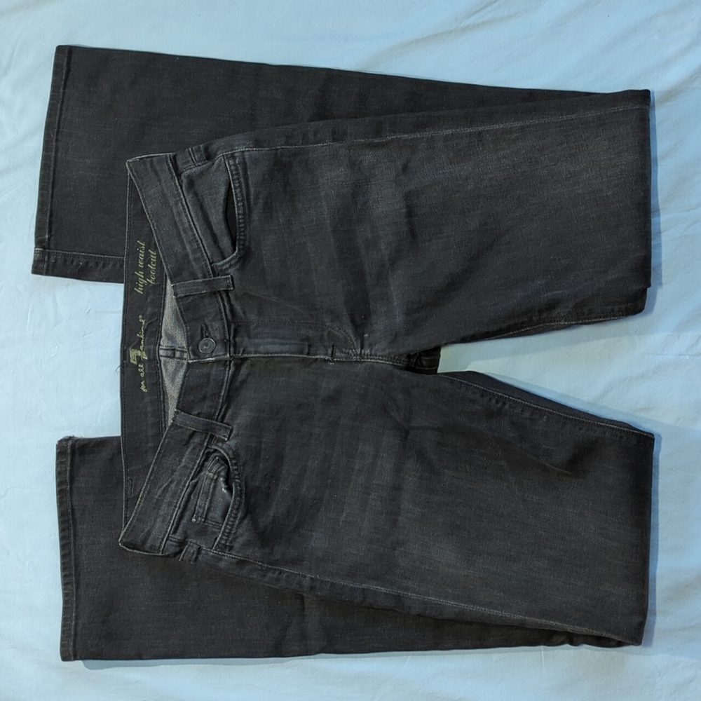 7 For All Mankind High-Rise Black Jeans